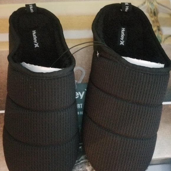HURLEY Duke Faux Fur Lined Slippers SZ 12-13 main image 5
